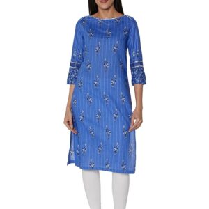 biba women's cotton printed regular tunic shirt